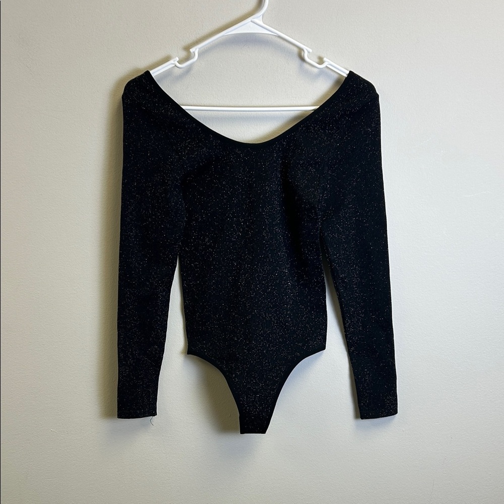 Elegant Black Sparkle Bodysuit